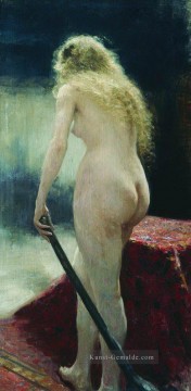 das Modell 1895 Ilya Repin Nacktheit Impressionismus Ölgemälde